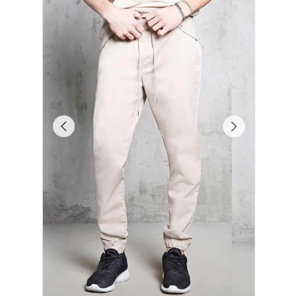 Forever 21 MEN Tan Jogger w/Drawstring Waist Pant